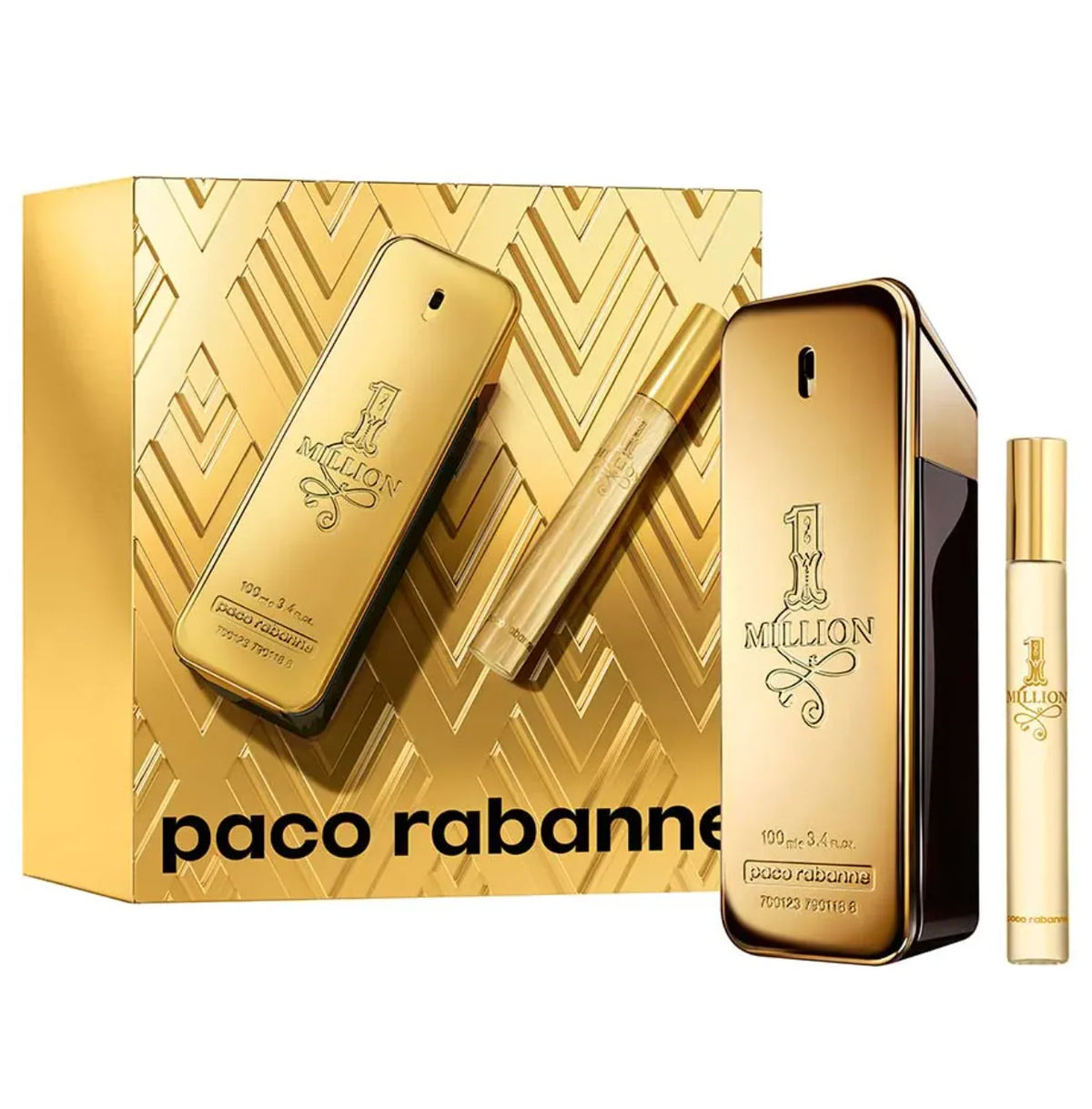 Paco Rabanne 1 Million Eau de Toilette Coffret Cadeau (100ml EDT + Vaporisateur de Voyage)